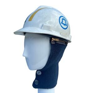 Vintage Ma Bell Telephone Lineman Hard Hat Helmet Hat Winter Rib Knit Lining